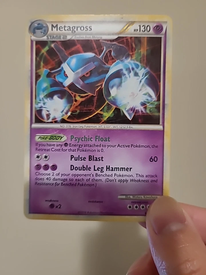 Metagross Holo Rare 4/95 Unleashed Pokemon TCG Card Psychic Type MP - Image 2 of 4
