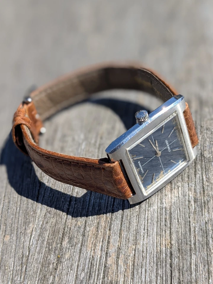 Longines Conquest años 60 cuerda manual 30 mm caja cuadrada Cal L847.3. Preciso. En caja Foto 3 de 4