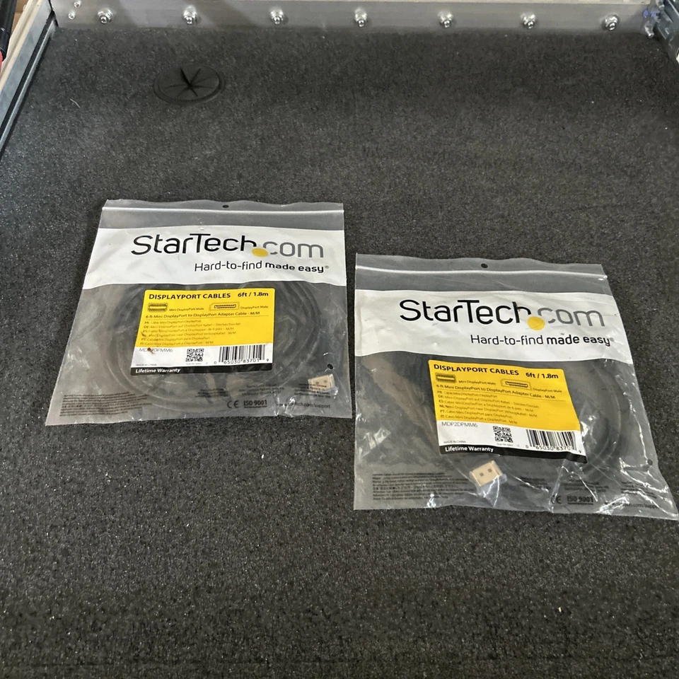 Lot of 2 StarTech.com 6ft Mini DisplayPort to DisplayPort Adaptor Cable-M/M - Image 2 of 4