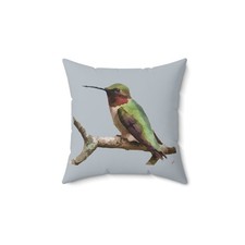 Humming Bird 'Cheeky' Spun Polyester Throw Pillow