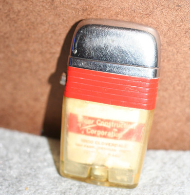 Vtg Scripto Vu Sivier Construction Corp Detroit Mi Ad Classic Pocket Lighter