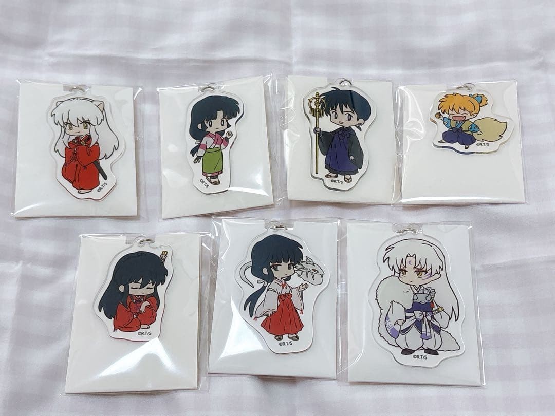 Inuyasha acrylic key chain Shippo Miroku Sango Sesshomaru Kikyo Daiso