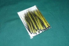 12 new Fulling Mill Brass tube flies Black/yellow  2.5"