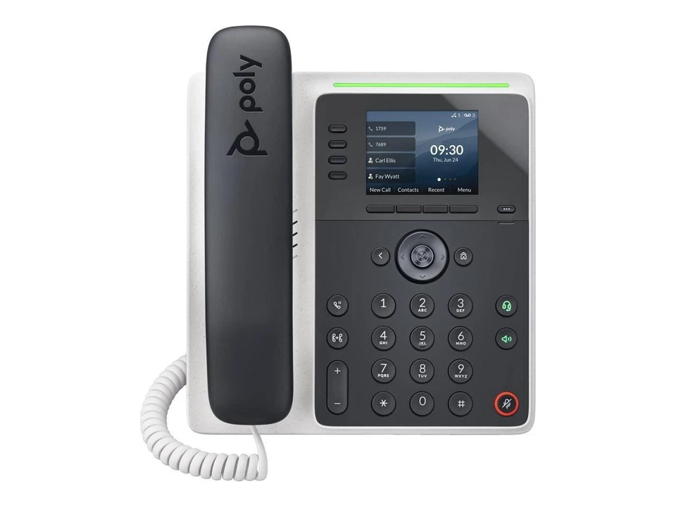 HP Poly Edge E220 IP Phone and PoE enabled, Desktop and Wall Mountable Phone - 2 - Image 3 of 4