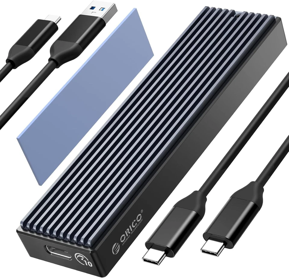 High-Speed M.2 SATA NVMe SSD Enclosure, Supports UASP, 4TB Storage Up to 10Gbps - Image 3 of 4