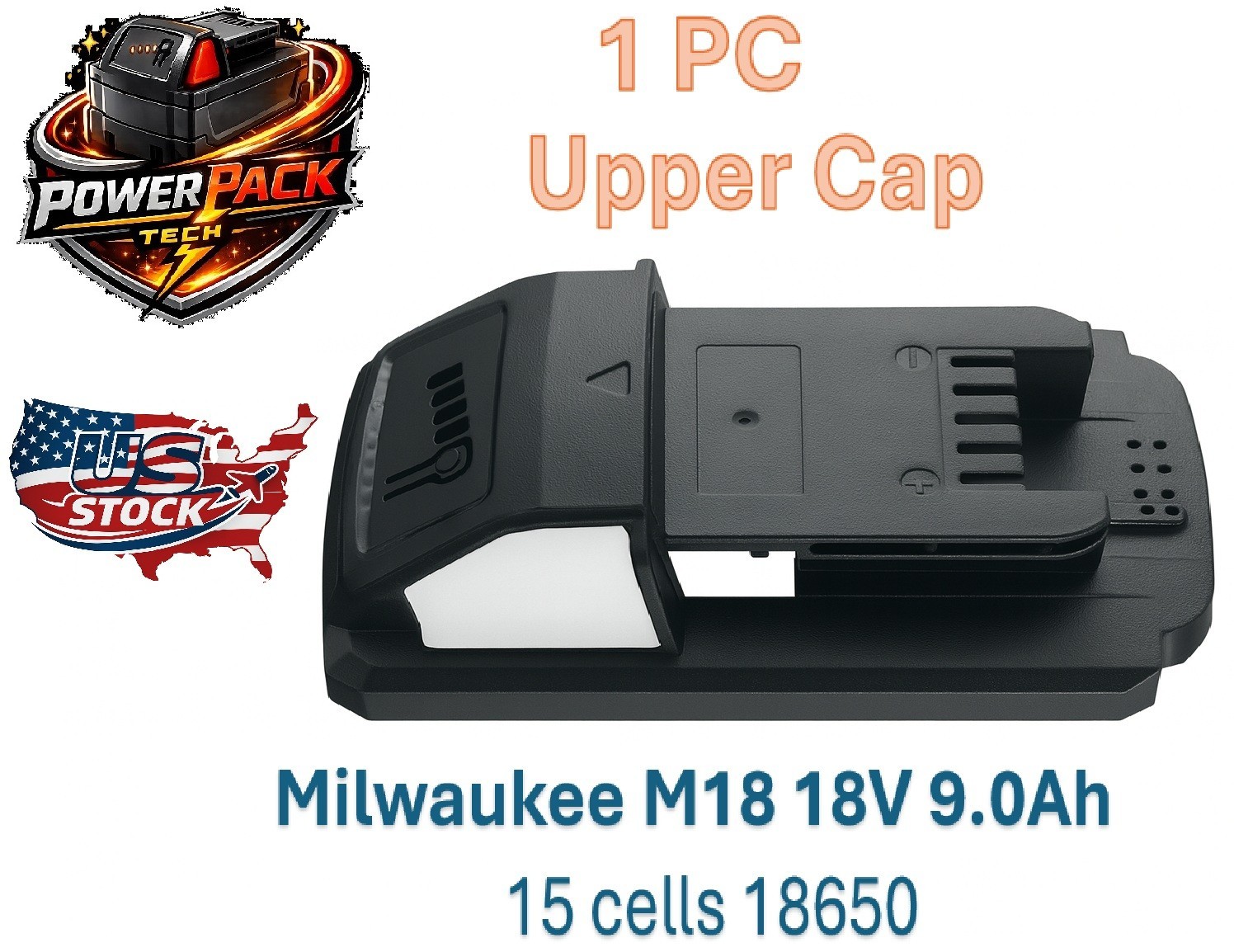 Upper Cap ONLY for Milwaukee M18 V18 9.0Ah Replacement Battery Case  Repair Kit
