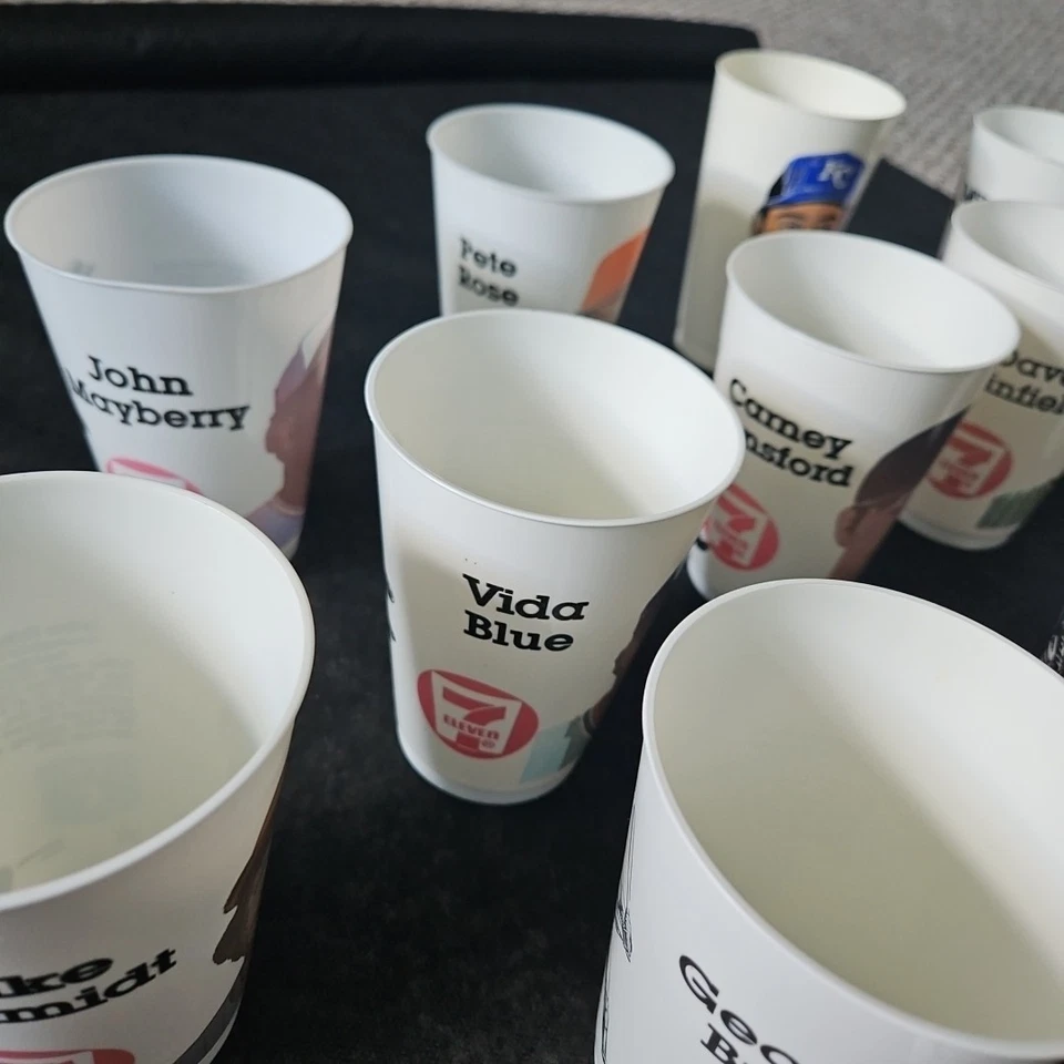 7 Eleven , 1982 Baseball Drinking Cups - Lot of 16 ~ Brett, Rose , Ryan,  Bell, - Image 3 of 4