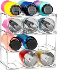 LANDNEOO Stackable Water Bottle Organizer Holder - for Select Size, Clear 