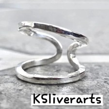 Anillo de nudillo de férula 925 declaración ambos anillos anillo de artritis simple Midi Ri