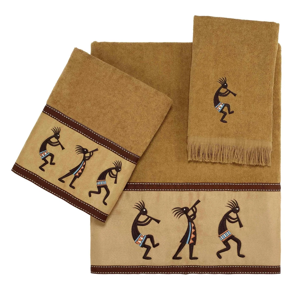 Toalla de mano 17732NUT Kokopelli nuez moscada 30,00" x 16,00" Foto 4 de 4