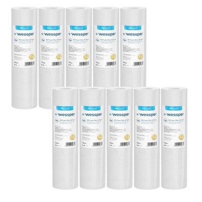 Sediment Wasserfilter 10 Zoll 5µm Wessper für Umkehrosmose 10x