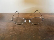 Looking Glass 8504 Titanium Gunmetal Round Eyeglass Frames Only 48-18-145 mm