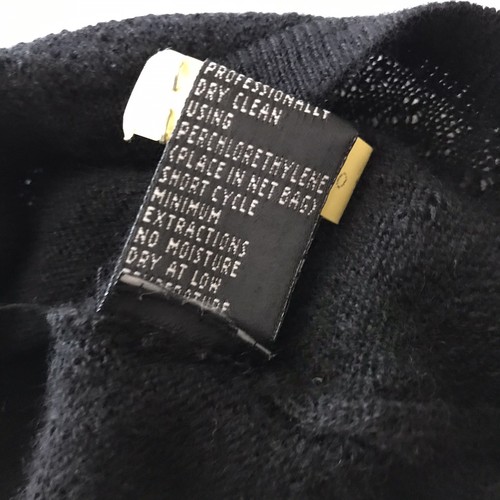 Carmen Marc Valvo Signature Cocktail Top Cashmere/Silk Blend Black Cowl Neck LRG - Picture 8 of 11