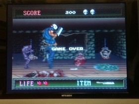 PCE WORKS Ver. SPLATTER HOUSE FM TOWNS / MARTY  Beat 'em up Game, tested-e0221--