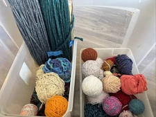 5 lb Lot of acrylic worsted&Bulky yarn  Many Colors&Brands 3 Full Skeins destash