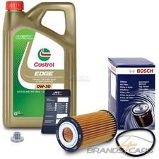 BOSCH ÖLFILTER + 5 L CASTROL EDGE 0W-30 FÜR OPEL CORSA D 1.0-1.6 Turbo