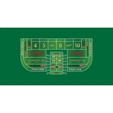 Craps Table Practice Layout Felt - Professional Quality Fabric - New