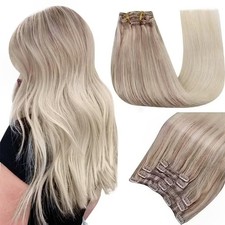 Easyouth CLIP-IN 12" 18/22/60-Nordic Blonde Human Hair Extensions CP NORDIC