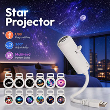 Galaxy Star Projector Night Light 2 in 1 360  Rotating LED USB Kids Bedroom