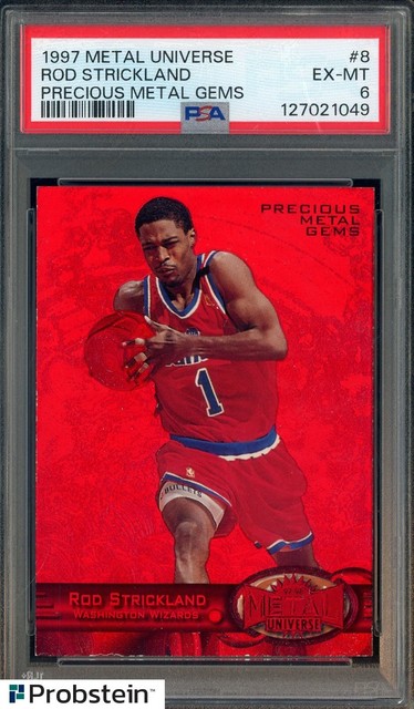 1997-98 Metal Universe Precious Metal Gems #8 Rod Strickland 71/100 PSA 6