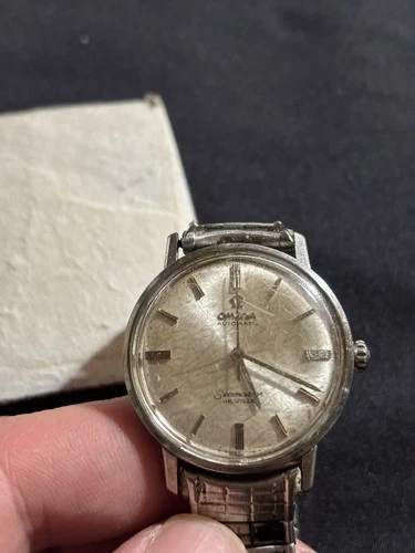 Omega Automatic Seamaster DeVille 34mm Vintage Watch Original Need Repair