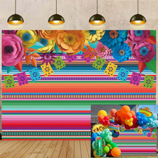 Mexican Fiesta Party Backdrop 7X5Ft Fiesta Party Decorations Mexican Theme Strip