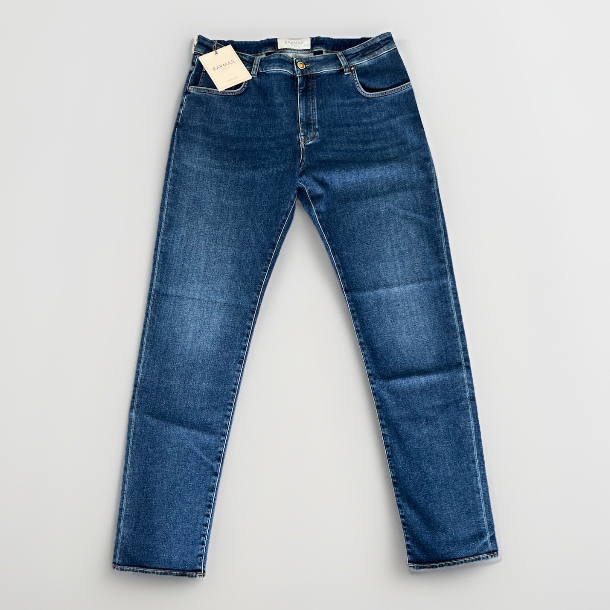 BARMAS Venezia 'Dante' Blue Cashmere Blend Soft Touch Jeans RRP: £450.00