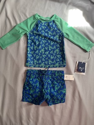 NWT Roller Rabbit x Target infant swimsuit and rash guard, size 12Months