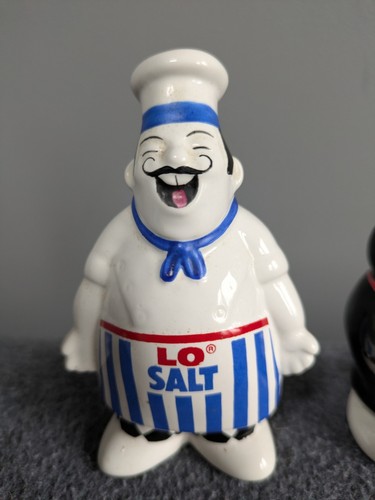 Lo-Salts Werbung Salz und Pfefferstreuer / Cruet Set - Bild 2 von 7
