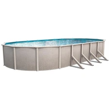 Reprieve 18' x 33' x 52in. Oval Above Ground Swimming Pool with Skimmer