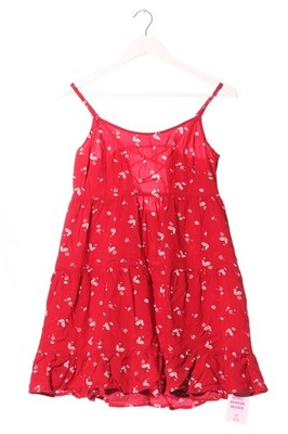 ABERCROMBIE & FITCH Sommerkleid Damen Kleid Gr. DE 38 rot-weiß Casual-Look