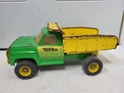 Vintage Tonka Dump Truck XR-101 pressed steel 1970's green & yellow 14"