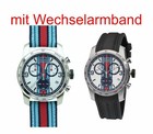 MARTINI RACING Chronograph Sport Chrono Uhr watch PORSCHE Wechselarmband SET
