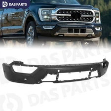 Primed Front Bumper Cover Face Bar w/6 Sensor Hole For 2021 2022 2023 F-150 F150