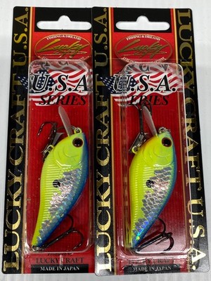 Flatside Crankbaits by Lucky Craft, Lot of 2, KJ Flat 1.5, 3/8 oz., New