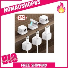 Magnetic Cable Clips Adhesive Wire Holder Cord Organizer for Desk Cable