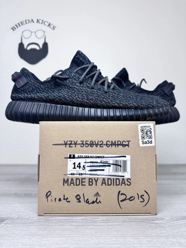 Taglia 14.5 Adidas Yeezy Boost 350 2015 Pirate Black AQ2659 usate autentiche