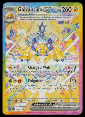 Galvantula ex 168/142 Special Illustration Rare Stellar Crown Pokemon Holo NM