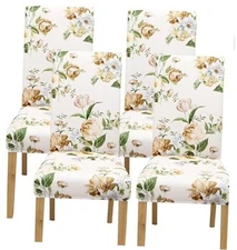 4 Pack Dining Room Chair Covers, Chair Covers for Dining Room Set of 4, 