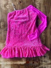 Hot Pink XLC Girl’s Sequin Costume, Revolution Dancewear
