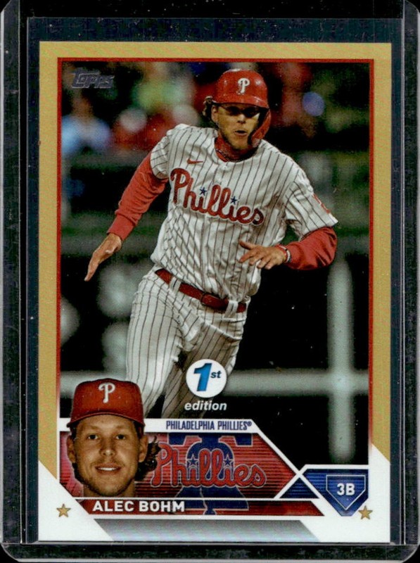 2023 Topps 1st Edition Alec Bohm Gold Foil #128 Phillies