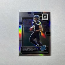 Kenneth Walker III 2022 Panini Donruss Optic Rated Rookie Silver Holo Prizm #218