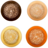 4Er Set Tablett Serviertablett Dekotablett Sckmuckschale Kerzenteller Boho Deko