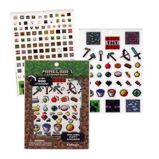 Minecraft Sticker Book  4 Sheets  Over 300 Stickers