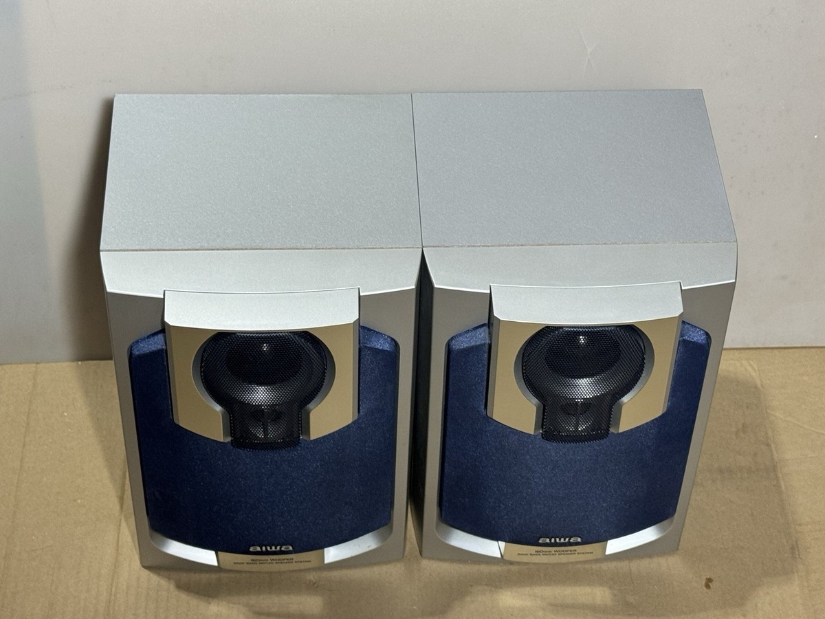 Aiwa SX-NAJ502 Pair Of Blue Reflex Speaker System 160mm Woofer 3