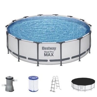 Bestway Steel Pro MAX 427x107cm Pool Filterpumpe und Zubehör Gartenpool 56950