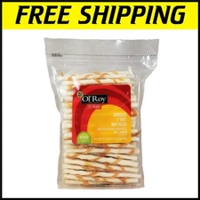 Nutritious Chicken & Rawhide Twists for Dogs - 100 Count for Healthy Chewing Fun