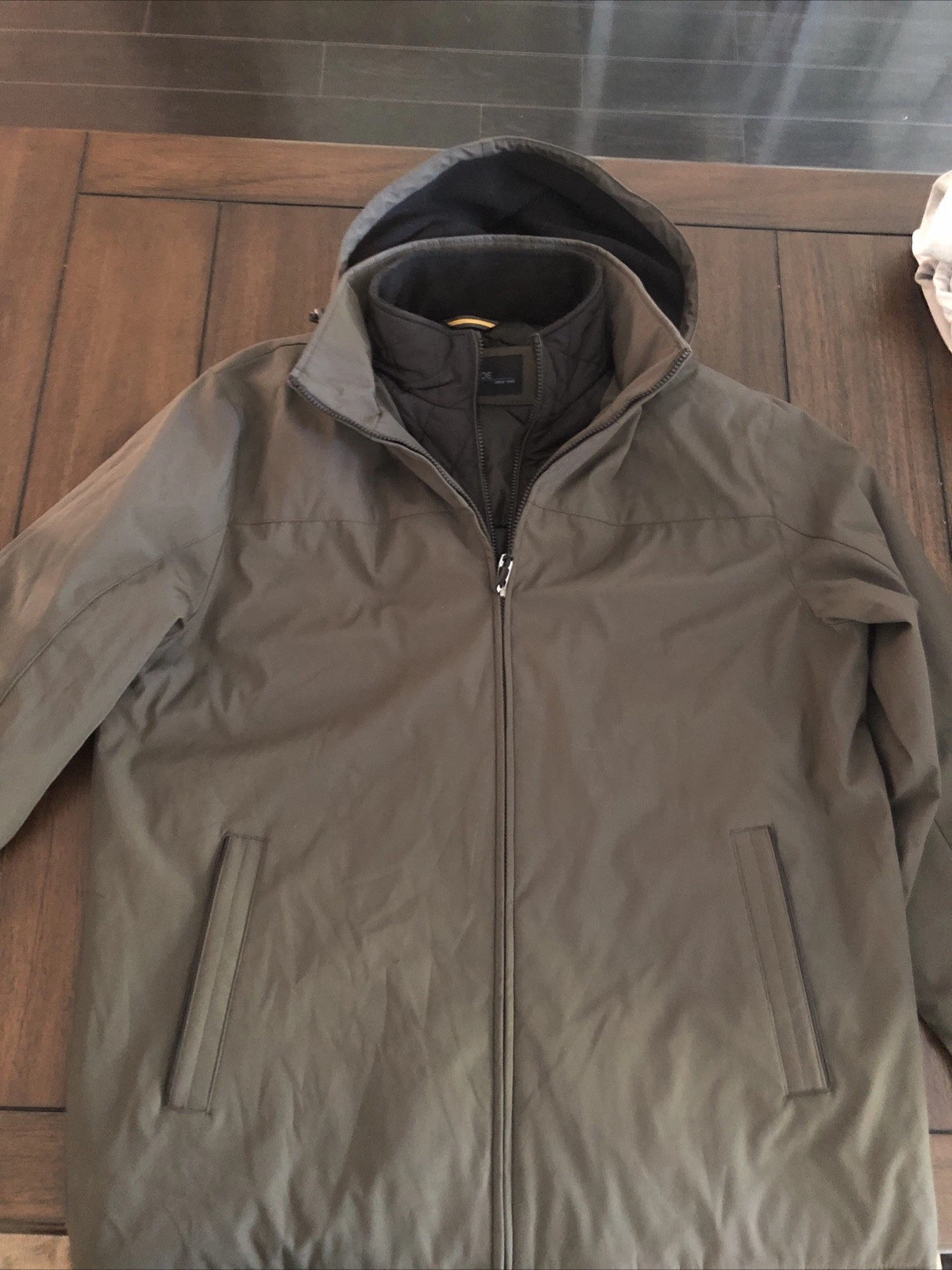 Weatherproof Jacket XL Dark Green/Black Lined Warm Cold Weather Gear