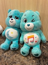 Care Bear Plush Lot Night Time  Heart Song 10 Inch 2 Bears