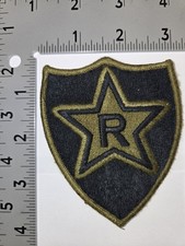 POLO RALPH LAUREN PATCHES PRE-OWNED GREEN/OLIVE "R" STAR SHIELD MILITARY PATCH